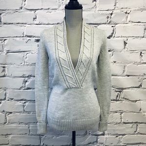 Eddie Bauer Merino Wool Shawl Neck Sweater